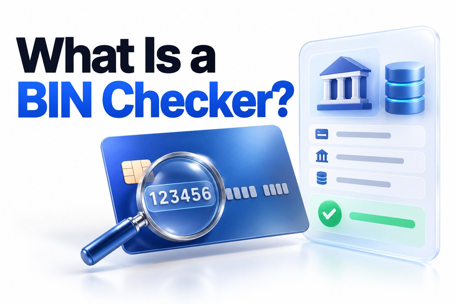 Illustration explaining a bank identification number (BIN) on a payment card