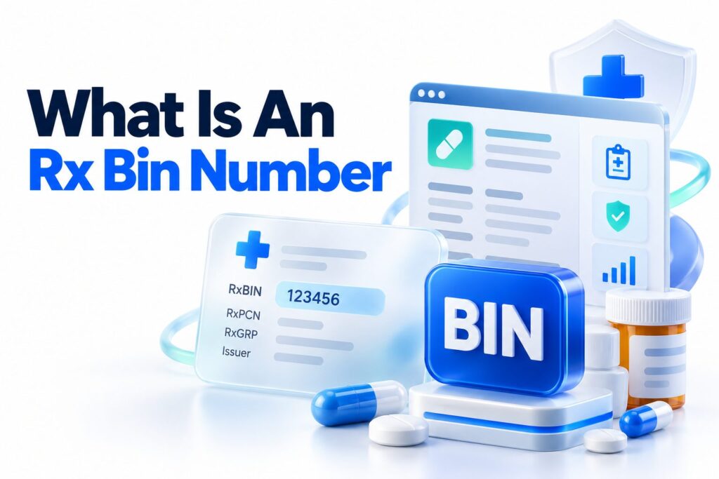 Prescription card showing an Rx BIN number